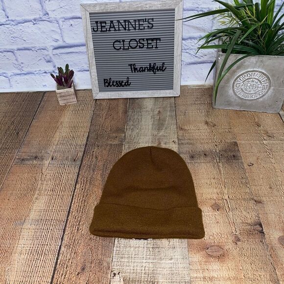 Carhartt Beanie Hat Men's One Size Knit Cuffed Brown - Picture 5 of 6